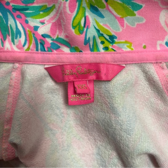 Lilly Pulitzer Skipper Popover Women’s Size‎ XXS Pink Blue Half-Zip - Picture 6 of 7